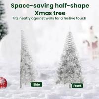 VidaXL Kunstmatig voorverlicht kerstboom met 300 led zilver 210 cm pet - thumbnail