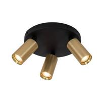 Lucide RITMO - Plafondspot - Ø 18 cm - 3xGU10 (MR11) - Mat Goud / Messing - thumbnail