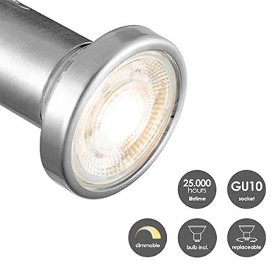 Home sweet home LED opbouwspot Stone 2 lichts ↔ 33,5 cm - mat staal