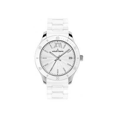 Jacques Lemans horlogeband 1-1623 / 1-1623P Rome Silicoon Wit 18mm