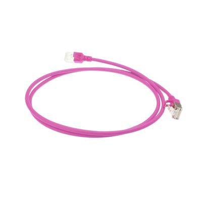 ACT DC7402 LSZH U/FTP CAT6A Datacenter Slimline Patchkabel Snagless | RJ45 Connectoren | Roze | 2 meter