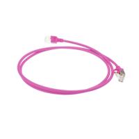 ACT DC7402 LSZH U/FTP CAT6A Datacenter Slimline Patchkabel Snagless | RJ45 Connectoren | Roze | 2 meter - thumbnail