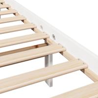 Bedframe zonder matras massief grenenhout wit 90x200 cm - thumbnail