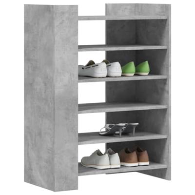 Schoenenkast 74,5x37,5x100 cm bewerkt hout betongrijs