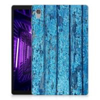 Lenovo Tab M10 HD (2de generatie) Silicone Tablet Hoes Wood Blue - thumbnail