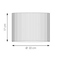 Corduroy Plafondlamp - Cilinder - Wit - Scandinavische stijl - ø22 x 17 cm - E27 Fitting - Geschikt voor Woonkamers en slaapkamers - thumbnail