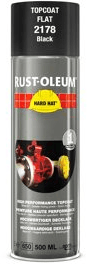 Rust-Oleum deklaag - Hard Hat - matzwart - 0.5l - spuitbus