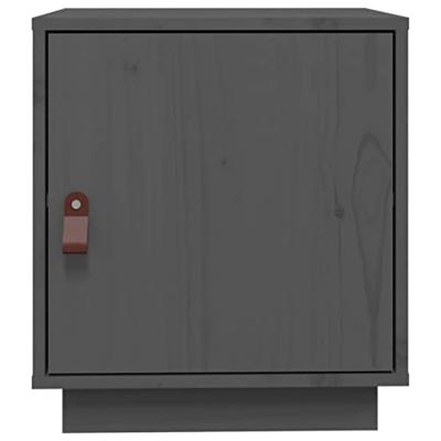 Nachtkastjes 2 st 40x34x45 cm massief grenenhout grijs