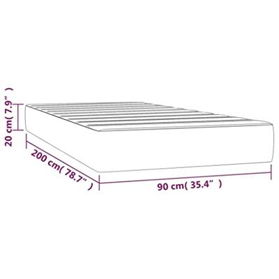 Pocketveringmatras medium 90x200x20 cm kunstleer wit