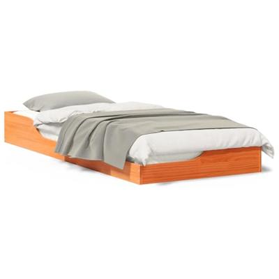 Bedframe Wasbruin 80 x 210 cm Massief hout Bedframe Wasbruin 80 x 210 cm Massief hout