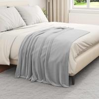 VidaXL Gooi deken grijs 130 x 150 cm fleece - thumbnail