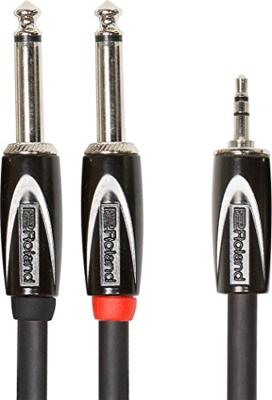 Roland RCC-5-3528V2 splitterkabel 1x 3.5mm TRS - 2x 6.35mm TS 1.5 meter