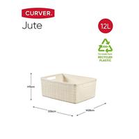 Curver Opbergmand Jute-Look 12L Crème - thumbnail