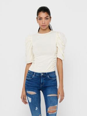 ONLY 15224889 Top Ronde hals Lange mouwen Katoen, Elastaan