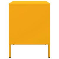 Nachtkastjes 2 st 36x39x50,5 cm staal mosterdgeel - thumbnail