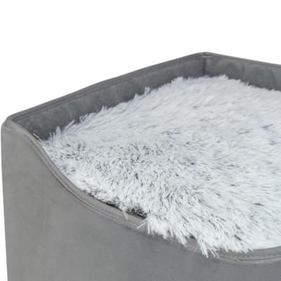 Trixie kattenhuis harvey grijs-wit / zwart