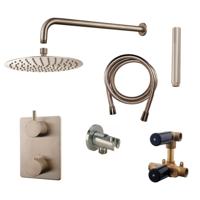 Wiesbaden Regendouche Inbouw | Caral | Rechthoek met muuruitloop | Inbouw | RVS (incl.inbouwdelen) - thumbnail