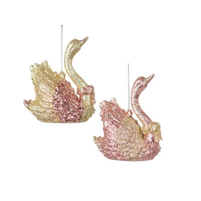 Ornament plc zwaan roze l8 cm Kurt S. Adler - Kurt s adler