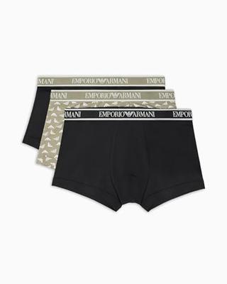 Armani boxershort 3-pack groen - zwart met logo print