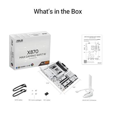 Asus X870 MAX Moederbord Socket AMD AM5 Vormfactor ATX Moederbord chipset AMD® X870