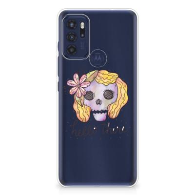Silicone Back Case Motorola Moto G60s Boho Skull Silicone Back Case Motorola Moto G60s Boho Skull