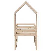 Hoogslaper met dak massief grenenhout 90x200 cm - thumbnail