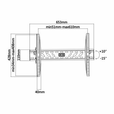TV houder Aisens WT70T-019 37"-70" 50 kg