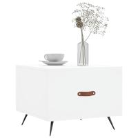 Salontafels 2 st 50x50x40 cm bewerkt hout wit - thumbnail