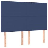 Boxspring met matras stof blauw 140x190 cm - thumbnail
