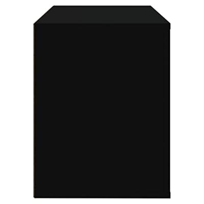 VidaXL Schoenenkast 80x35x45 cm bewerkt hout zwart VidaXL Schoenenkast 80x35x45 cm bewerkt hout zwart