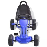 Skelter met pedalen en pneumatische banden blauw - thumbnail