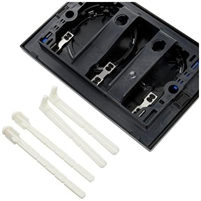 Geberit Sigma 20 bedieningspaneel glans zwart/chroom voor Sigma reservoirs 8cm (UP720) en 12cm (UP320)