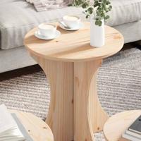 Salontafel 3 pcs Naturel 46 x 46 x 47 cm Massief grenenhout - thumbnail