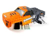 HPI - GT-6 Sportcab Painted Truck Body (Orange/Grey) (160105) - thumbnail