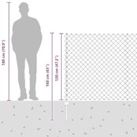 VidaXL Hek met paal groen 1,2 x 10 m staal en pvc - thumbnail