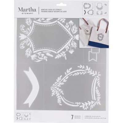 Martha Stewart • zelfklevend stencil crest 2stuks