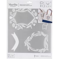 Martha Stewart • zelfklevend stencil crest 2stuks - thumbnail
