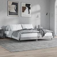 Bedframe bewerkt hout betongrijs 200x200 cm - thumbnail