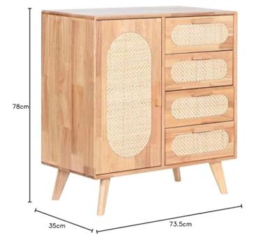 Dressoir Home ESPRIT Natuurlijk Metaal Rotan Rubberwood 73,5 x 35 x 78 cm Dressoir Home ESPRIT Natuurlijk Metaal Rotan Rubberwood 73,5 x 35 x 78 cm