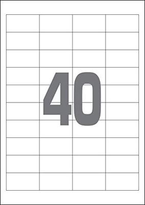 A4 etiketten 48,5 x 25,4 mm wit 100 vel Sorex