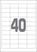 A4 etiketten 48,5 x 25,4 mm wit 100 vel Sorex - thumbnail