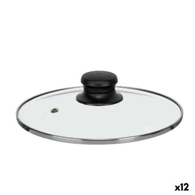 Pannedeksel Kinvara CN-SW1304-20CM CN-SW1304-20CM Transparant Zilverkleurig Zilver Metaal Glas Roestvrij staal Kristal Staal 20