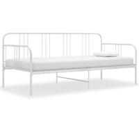 Slaapbankframe metaal wit 90x200 cm - thumbnail
