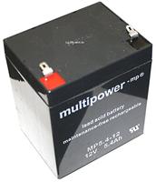 multipower PB-12-5,4-4,8 Loodaccu 12 V 5.4 Ah Loodvlies (AGM) (b x h x d) 90 x 107 x 70 mm Kabelschoen 4.8 mm Onderhoudsvrij, Geringe zelfontlading - thumbnail