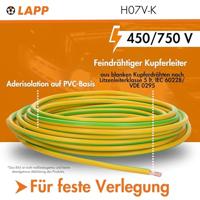 LAPP 4520002 Draad H07V-K 1 x 2.50 mm² Groen, Geel 100 m - thumbnail