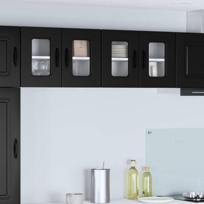 Keukenkast Kalmar 2 pcs Zwart 60 x 31 x 40 cm Bewerkt hout