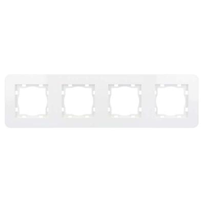 Wit Afdekraam 4 voudig ultra wit 8074UW ronde hoeken Eslohe