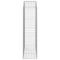 Schanskorf gewelfd 150x50x180/200 cm gegalvaniseerd ijzer - thumbnail