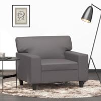 Fauteuil 60 cm kunstleer grijs - thumbnail