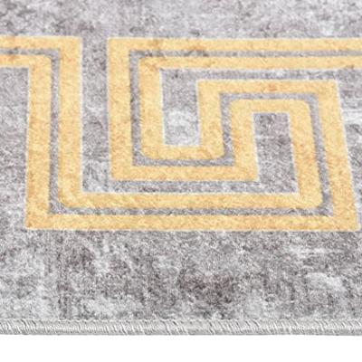 VidaXL Vloerkleed wasbaar anti-slip 80x300 cm grijs